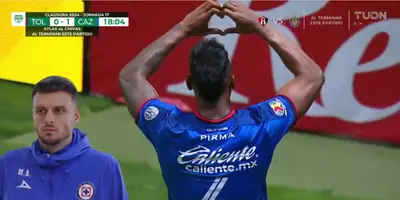 Captura de pantalla de TUDN, de la celebración del gol de Ditta.