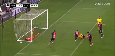 Captura de pantalla de TUDN del gol de Atlas.