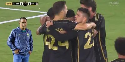 Captura de pantalla de TUDN del gol de LAFC