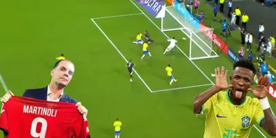 Captura de pantalla de TUDN del gol de Quiñones.