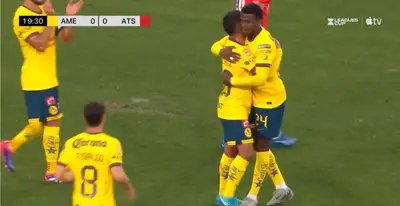 Captura de pantalla del gol de América.