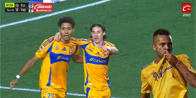 Captura de pantalla del gol de Flores, tomada de Caliente