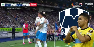 Captura de pantalla del tercer gol de Cruz Azul, tomada de TUDN