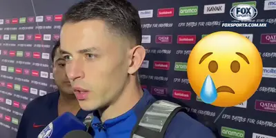 Captura de pantalla tomada de Fox Sports, de Fidalgo en zona mixta.