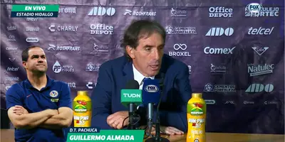 Captura de pantalla tomada de Fox Sports, de la confe de prensa de Almada.