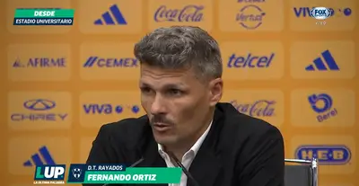 Captura de pantalla tomada de Fox Sports en la confe de prensa del Tano Ortiz.