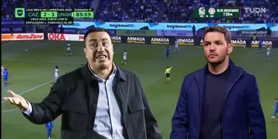 Captura de TUDN, con Juárez y Larcamón al frente