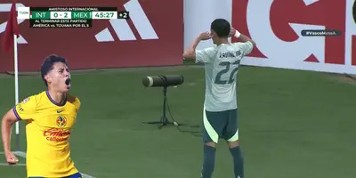 Captura de TUDN de la celebración de Ruvalcaba