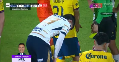 Captura de TUDN de una falta de Pumas