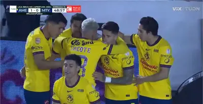 Captura de TUDN del gol de América