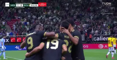 Captura de TUDN del gol de Berterame