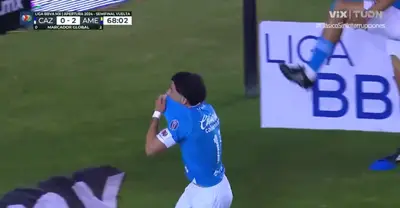 Captura de TUDN del gol de Cruz Azul