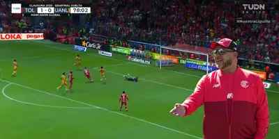 Captura de TUDN del gol de López