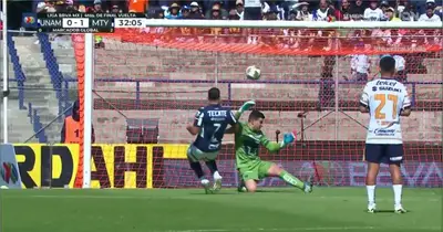 Captura de TUDN del gol de Rayados