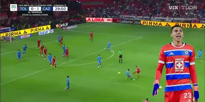 Captura de TUDN del gol Toluca