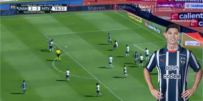 Captura de TUDN del golazo de Arteaga