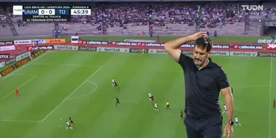 Captura de TUDN del Pumas vs Xolos