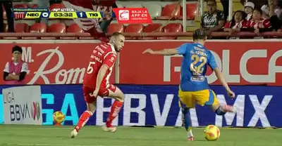 Captura de TV Azteca de la asistencia de Antuna