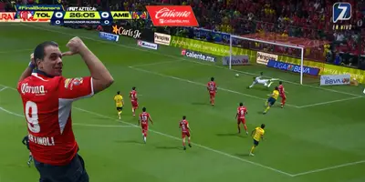 Captura de TV Azteca de la falla de Reyes