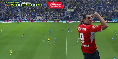 Captura de TV Azteca del América vs Cruz Azul