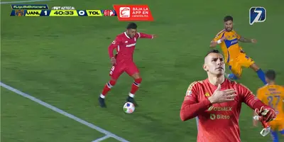 Captura de TV Azteca del disparo de Vega