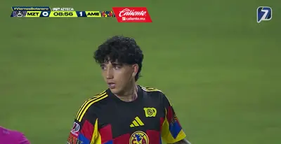 Captura de TV Azteca del gol de Álvarez