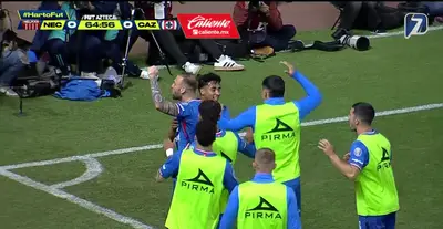Captura de TV Azteca del gol de Cruz Azul