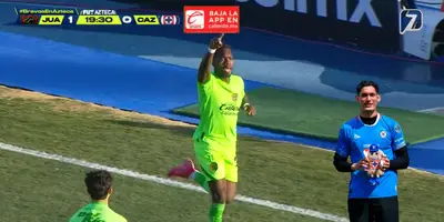 Captura de TV Azteca del gol de Juárez