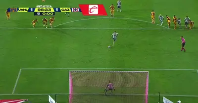 Captura de TV Azteca del gol de Sepúlveda