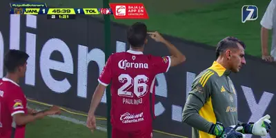 Captura de TV Azteca del gol de Toluca