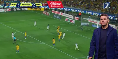 Captura de TV Azteca tras gol de Necaxa