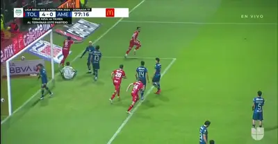 Captura del 4-0 de Toluca, tomado de TUDN