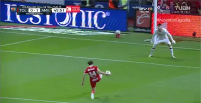 Captura del autogol, tomada de TUDN