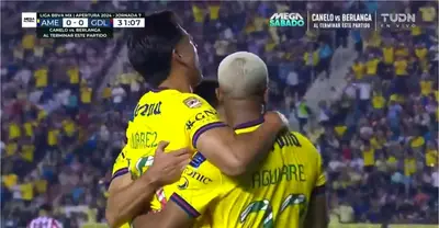 Captura del Club América del gol de Juárez
