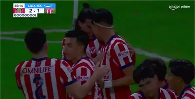 Captura del gol de Marín, tomado de Liga MX
