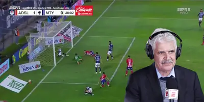 Captura del gol de San Luis tomada de ESPN