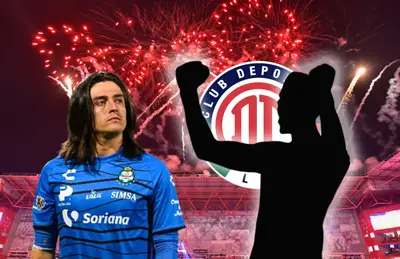 Carlos Acevedo y silueta de portero/Foto Toluca.