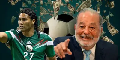 Carlos Peña junto a Carlos Slim / FOTO SPORT ILLUSTRATED