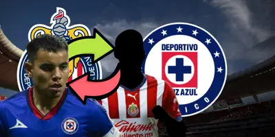 Carlos Rodríguez junto a futbolista incógnito de Chivas / FOTO TV AZTECA