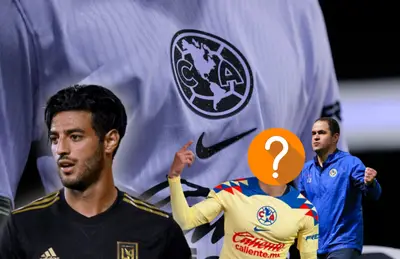 Carlos Vela, André Jardine y futbolista del América con el rostro tapado/ Foto Wikinatural.