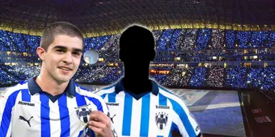 César Garza junto a futbolista incógnito de Rayados / FOTO EL UNIVERSAL