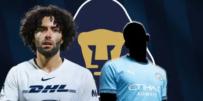 César Huerta junto a futbolista incógnito del Manchester City / FOTO MARCA