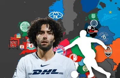 César Huerta y hombre en forma de sombra jugando/Foto Goal.com