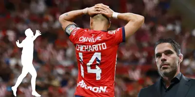 CH14 lamentándose en partido con Chivas. Foto: Fútbol Total