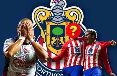 Chicharito con las manos en la cara, Antoine Griezmann y jugador oculto/Foto Pinterest.