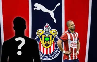 Chicharito Hernández y silueta/ Foto Chivas.