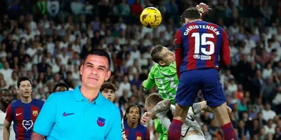 Chistensen anotando el primer gol para el Barca en El Clásico. Foto: Marca