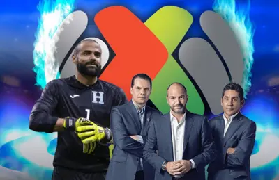 Comentaristas de TV Azteca y Edrick Menjívar/ Foto Marca.