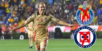 Córdova en partido con Tigres. Foto: Fútbol Total