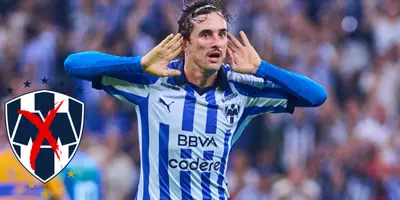 Cortizo en juego con Rayados. Foto: TV Azteca